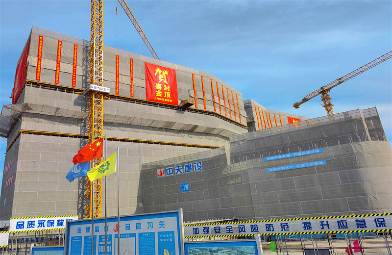 2024年10月30日，w66旗舰厅三建上海新华泰医院项目主体封顶。
